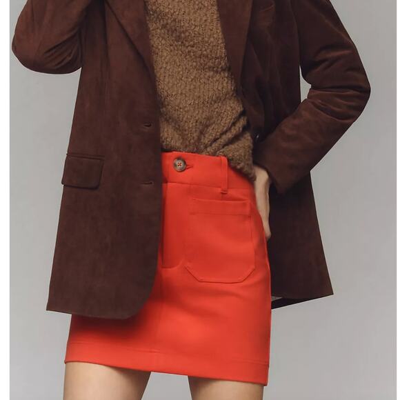 ANTHROPOLGIE x MAEVE Colette Ponte Skirt Mini Edition Red Sz 1X NWT {3E54} - Picture 4 of 5